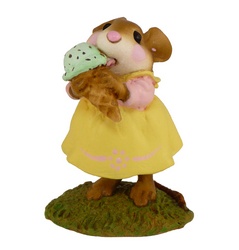 Young girl mouse with ice-cream cornet
