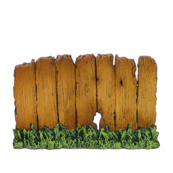 Wooden fence with hole