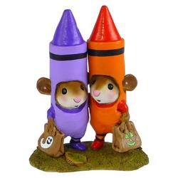 Two mice in crayon costume