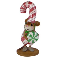 Mouse dressed as a candy cane