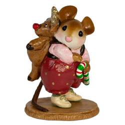 Wee Forest Folk Miniature Christmas Figurine M-546 Present...Perry 