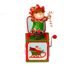 Surprise! The cutest Jack-in-the-box has sprung to life and is swaying back and forth 