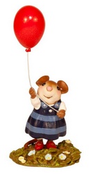 Girl mouse with red balloon
